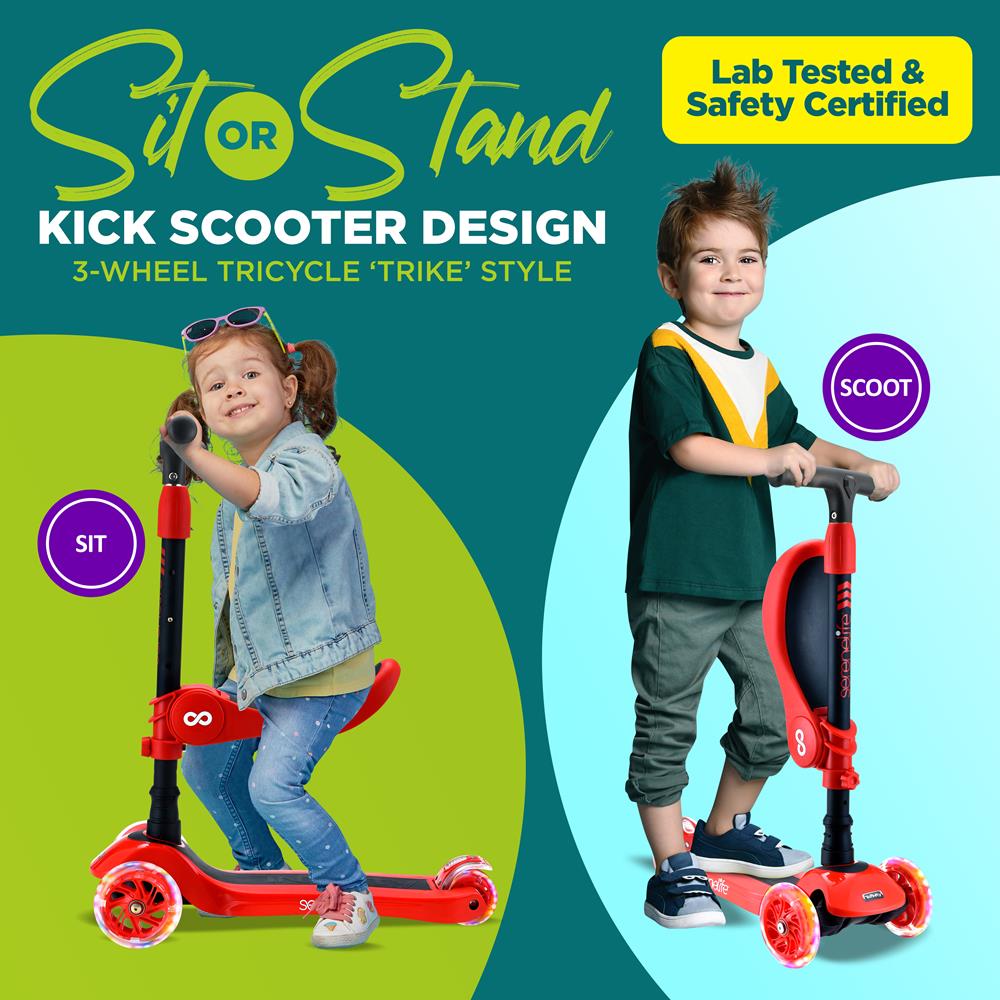 product image number 2 for SereneLife Mini Kids Toy Scooter