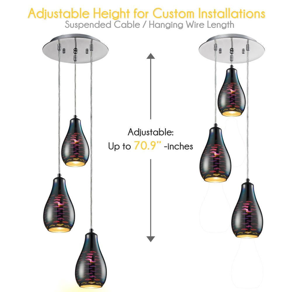 product image number 2 for SereneLife Ceiling Pendant Hanging Light Fixture