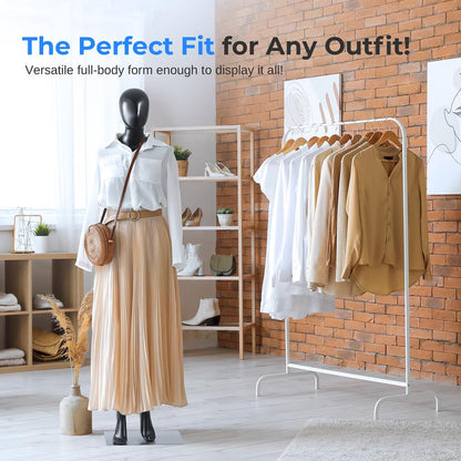 Buste de mannequin féminin, visage réaliste, membres flexibles, 68,9" 