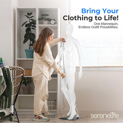 Female Mannequin Dress Form - Realistic, Adjustable, Durable Metal Base