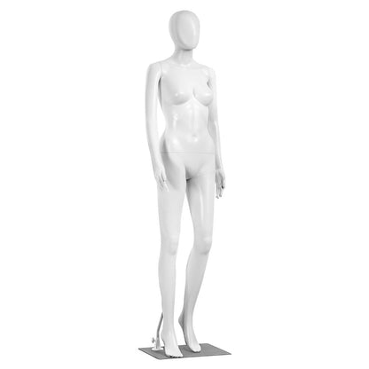 Forme de mannequin femme, tête réglable à 360°∞, PP durable, 68,9" 