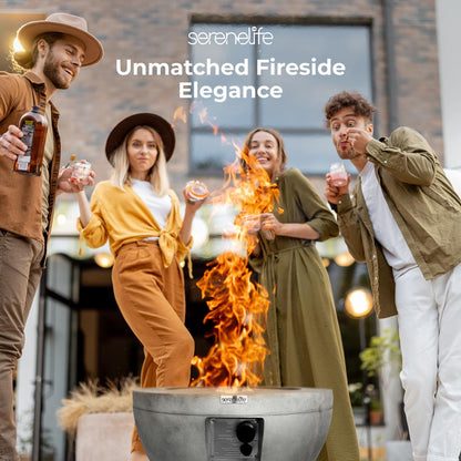 Outdoor Propane Fire Pit Table 40,000 BTU Weatherproof MGO Blue Glass