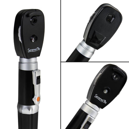 2-in-1 Ophthalmoscope & Otoscope Set, LED Light, Washable Tips, Portable