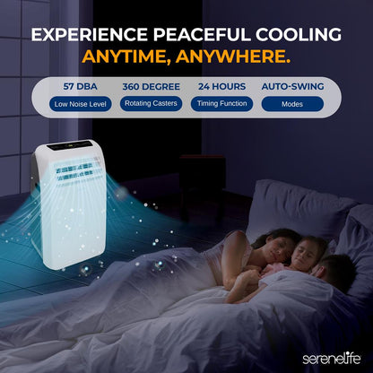 Portable Air Conditioner 10,000 BTU Efficient Cooling Dehumidifier White