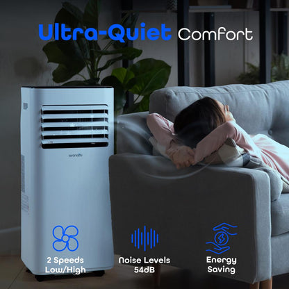 Portable Air Conditioner 8000 BTU Efficient Cooling White