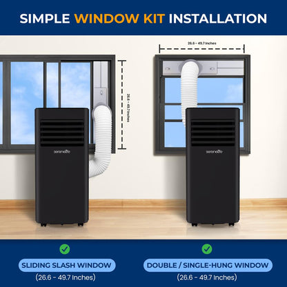 Portable Air Conditioner 10000 BTU Efficient Cooling Compact White