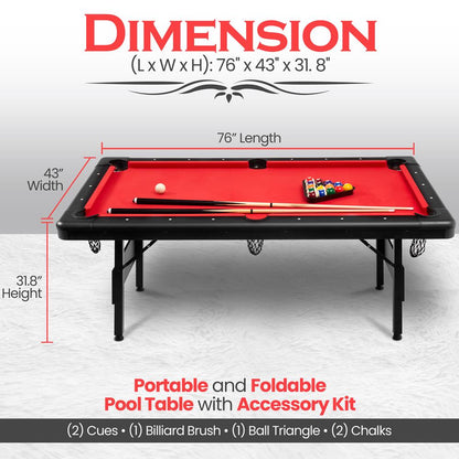 product image number 2 for SereneLife Portable Pool Table