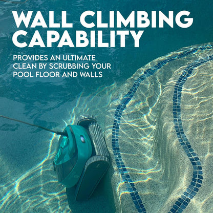 Robotic Pool Cleaner, Effortless Cleaning, Dual Brushes, Inground Pools