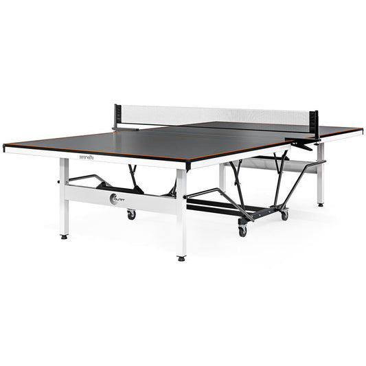 Indoor Table Tennis Table - Durable MDF, Foldable, Matte Grey Finish