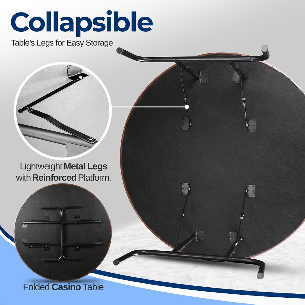 product image number 5 for SereneLife Rounded Poker/Casino Game Table