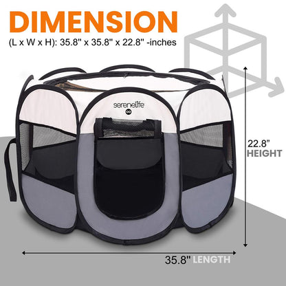 Foldable Pet Tent With Pet Bowl