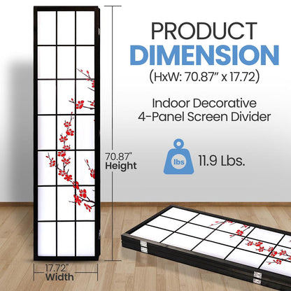 product image number 2 for SereneLife 4-Panel Room Divider