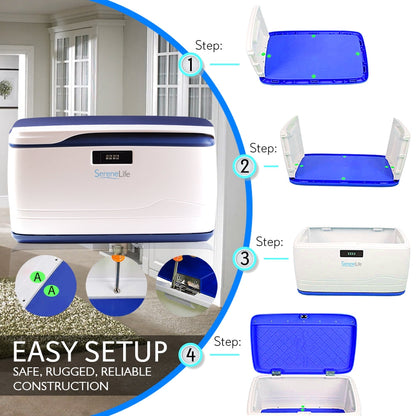 Locking Storage Bin 8 Gal Secure ABS Plastic Stackable Organizer