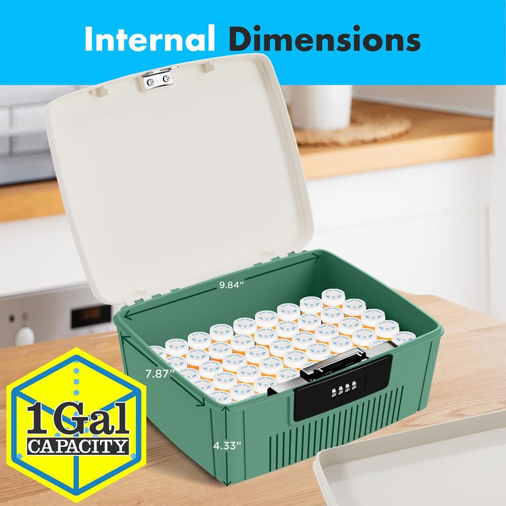 product image number 3 for SereneLife 2 Gallon Locking Storage Bin