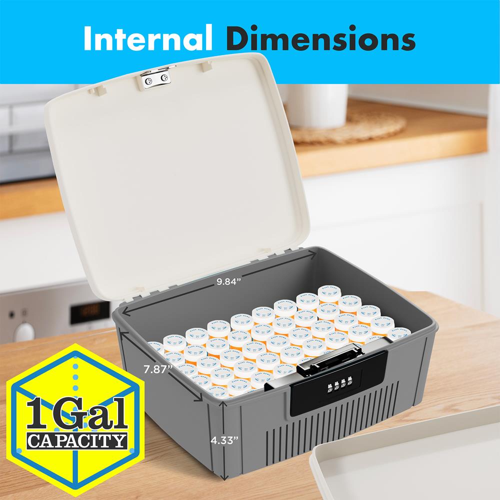 product image number 3 for SereneLife 2 Gallon Locking Storage Bin
