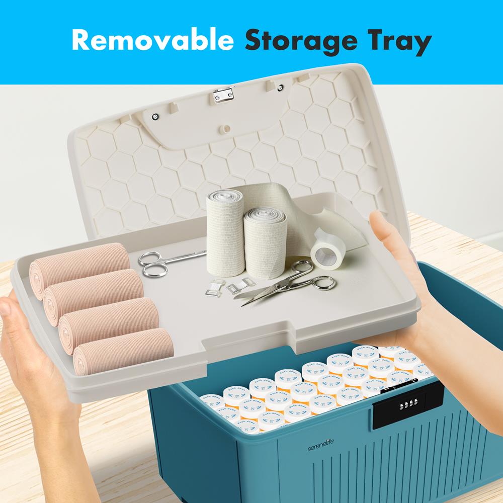 product image number 5 for SereneLife 8.5 Gallon Locking Storage Bin