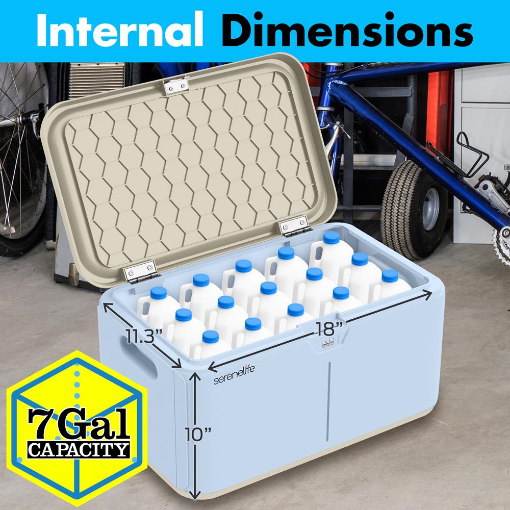 product image number 3 for SereneLife 8 Gallon Locking Storage Bin