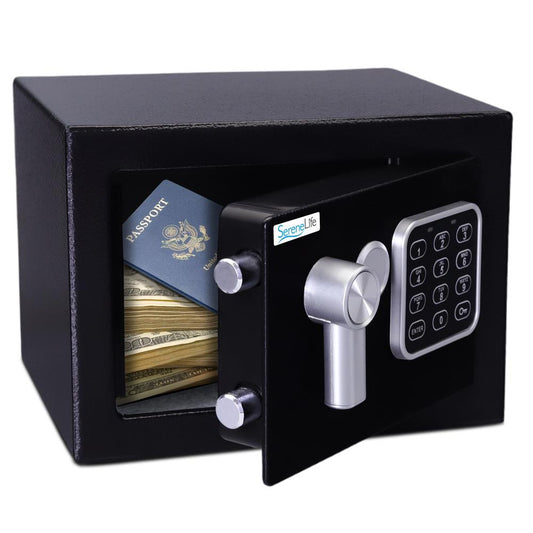 Digital Safe Box Secure Storage Steel Construction 9.1"x6.7"x6.7"