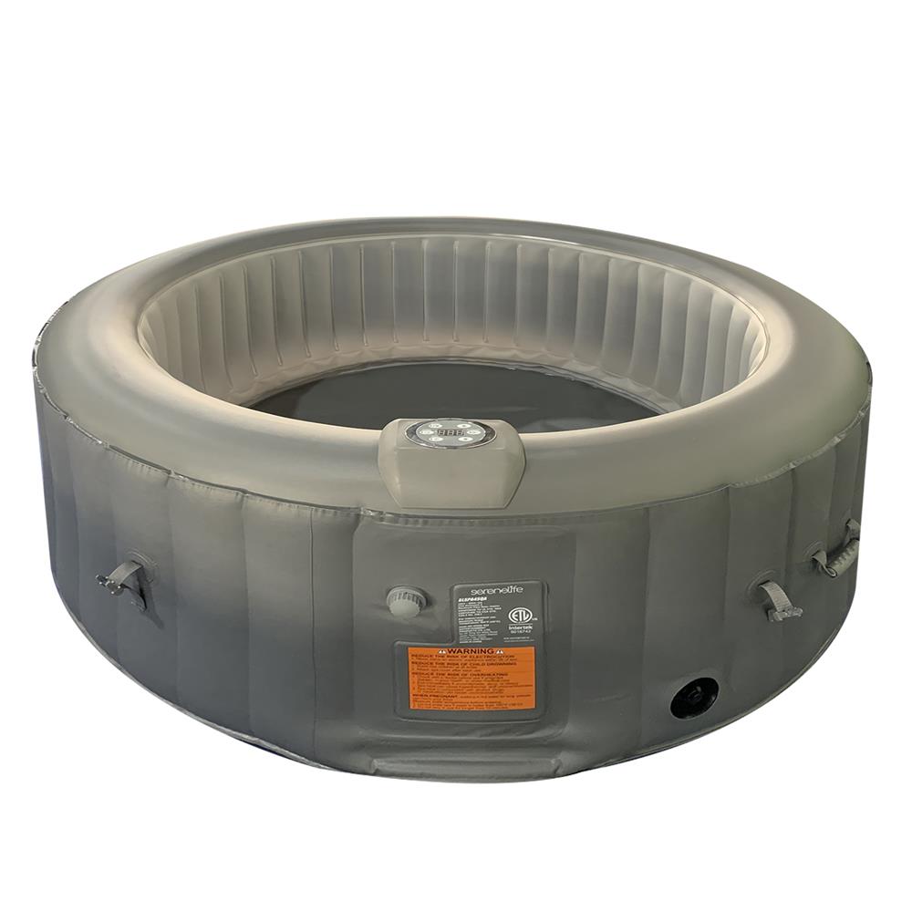 product image number 1 for SereneLife Round Inflatable Pool Spa With Light