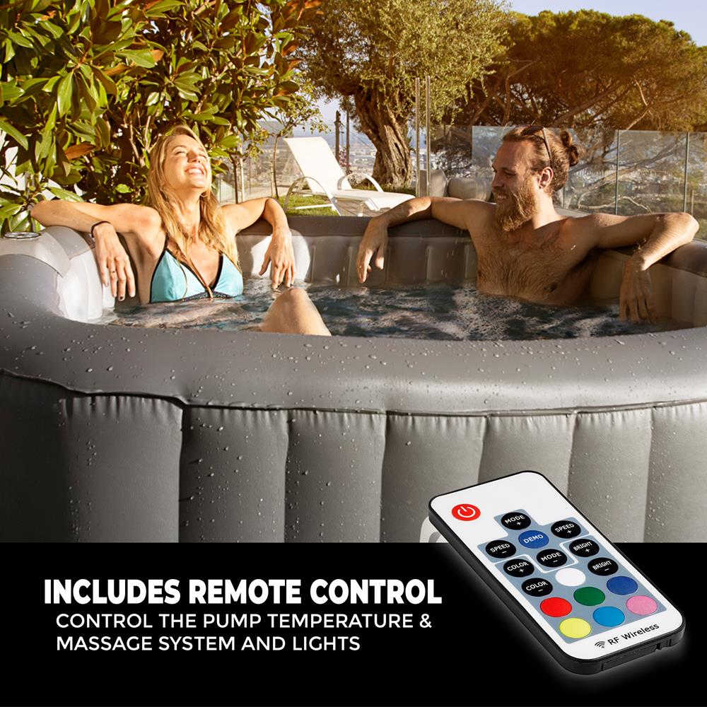 product image number 4 for SereneLife Square Inflatable Pool Spa With Light