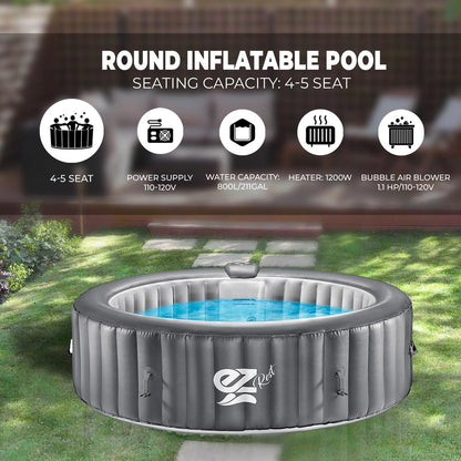 product image number 2 for SereneLife Round Inflatable Pool Spa With Light
