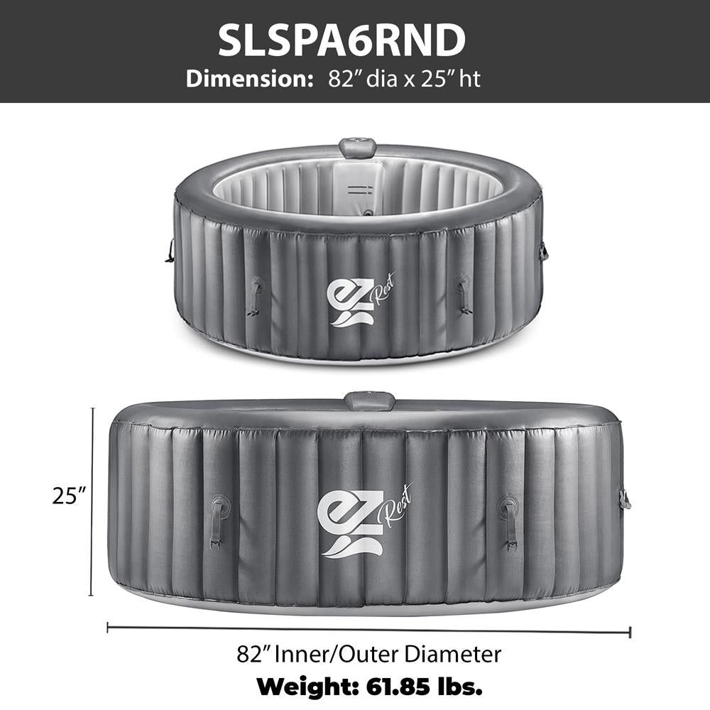 product image number 7 for SereneLife Round Inflatable Pool Spa With Light