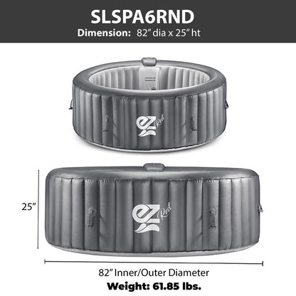 product image number 7 for SereneLife Round Inflatable Pool Spa With Light