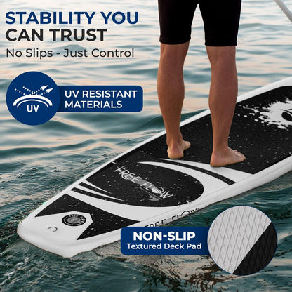 Inflatable Paddle Board, Stable Design, 3 Fins, Non-Slip Deck, 10'6"