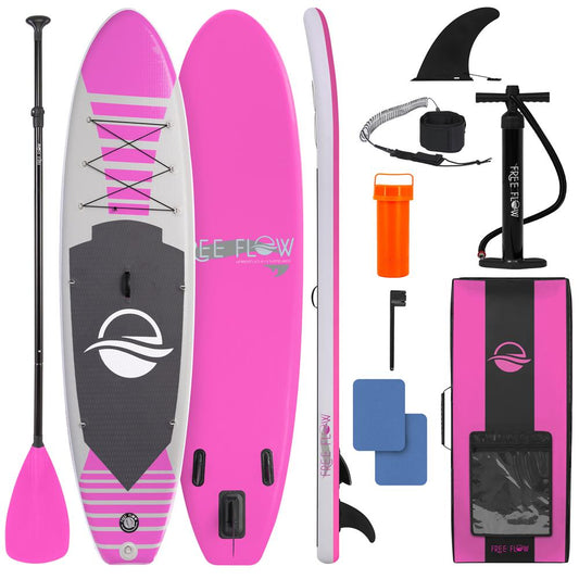 Inflatable Paddle Board - Stable Non-Slip Deck, 10'6", PVC, 350 lbs Capacity