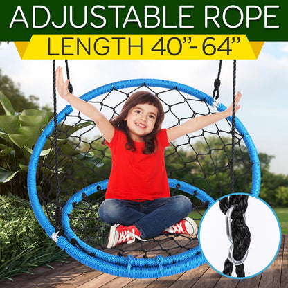 Hanging Netted Seat Swing - Relaxing Fun - UV Resistant - 35.5" Diameter