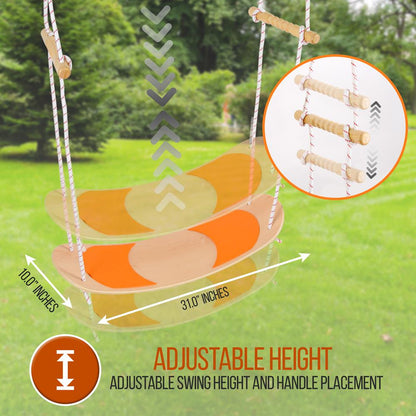 Tree Swing Kit, Relaxing Fun, Composite Seat, Adjustable Height