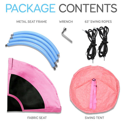 Kit de balançoire à corde avec tente amusante pour enfants 