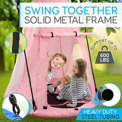 Kit de balançoire à corde avec tente amusante pour enfants 