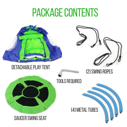 Kit de balançoire à corde avec tente amusante pour enfants 