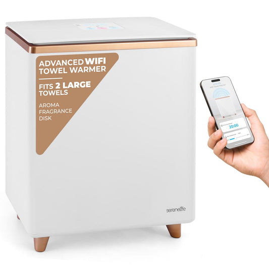 WiFi Towel Warmer - Spa Comfort, Auto Shut-Off, Rose Gold