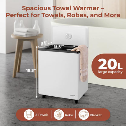 WiFi Towel Warmer - Spa Comfort, Auto Shut-Off, Stainless Steel