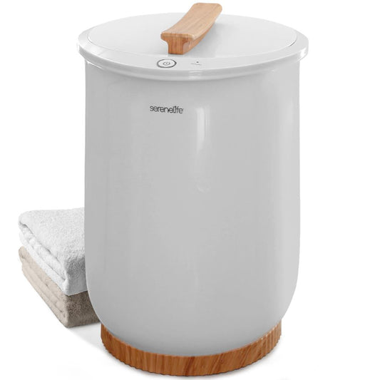Towel Warmer with Auto Shut-Off, Holds 2 Large Towels, White