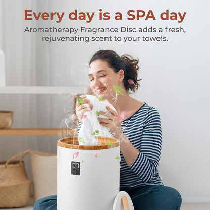 Towel & Blanket Warmer - Quick Heat, 2 Towel Capacity, Auto Shut-Off, White