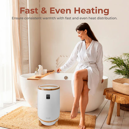 Towel & Blanket Warmer - Quick Heat, 2 Towel Capacity, Auto Shut-Off, White