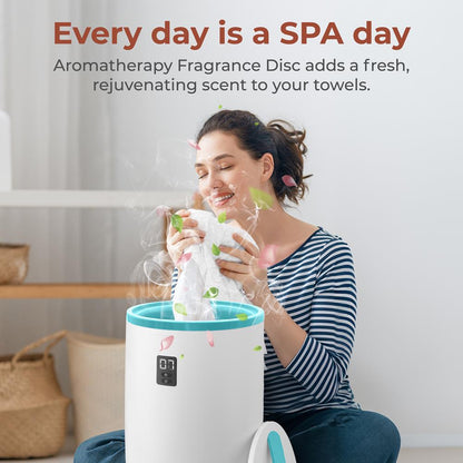 Towel & Blanket Warmer, Spa Luxury, Auto Shut Off, Fits 2 Large Towels, Blue