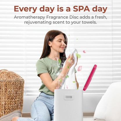 Towel Warmer Bucket 23L Timer Function Fits 2 Large Towels Pink