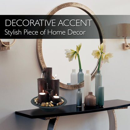 Desktop Waterfall Fountain - Relaxing Flow, 3-Tier Design, Includes Candles