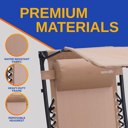 product image number 6 for SereneLife Adjustable Zero Gravity Chair Set