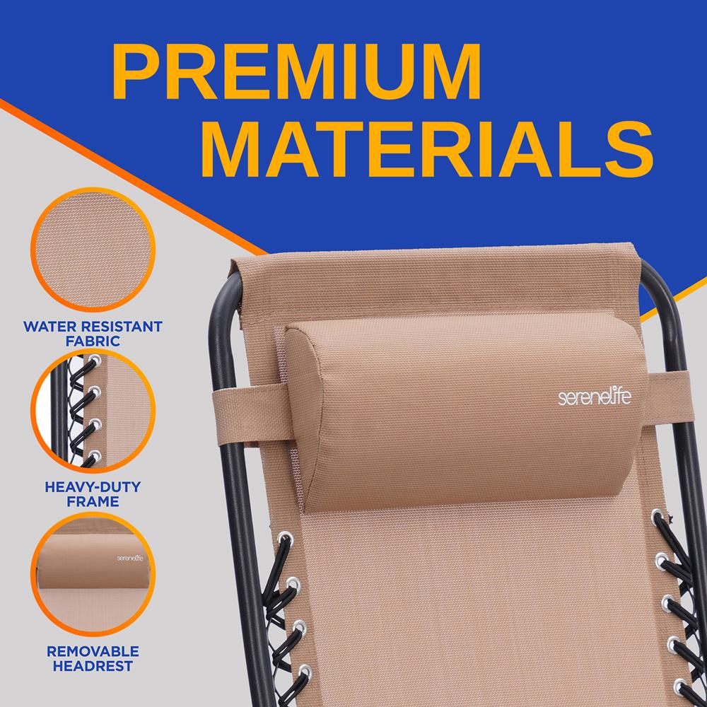 product image number 6 for SereneLife Adjustable Zero Gravity Chair Set