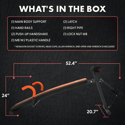 Decline Situp Bench for Abs, 5-Level Adjustable, Steel, Red