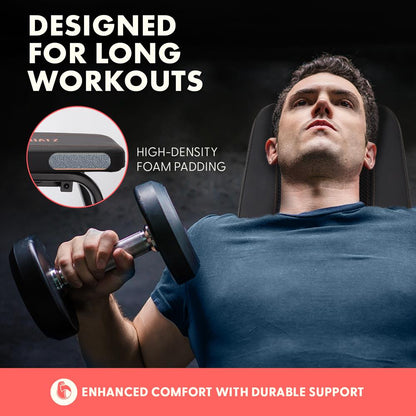 Adjustable Weight Bench, Full-Body Workout, Heavy-Duty Steel, Foldable