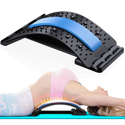 Lower Back Stretcher for Pain Relief, Ergonomic Foam Cushion, Multi-Level