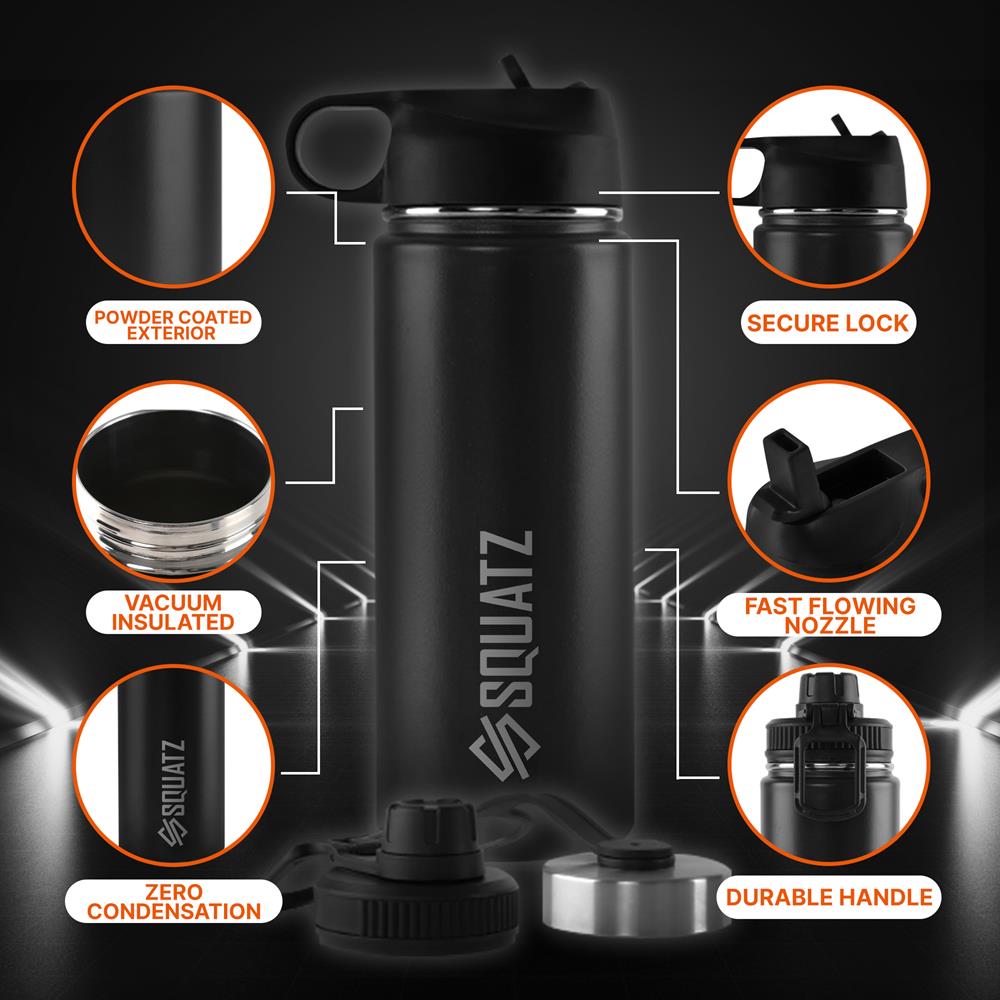 product image number 6 for SQUATZ 18 Oz Stainless Steel Water Bottle