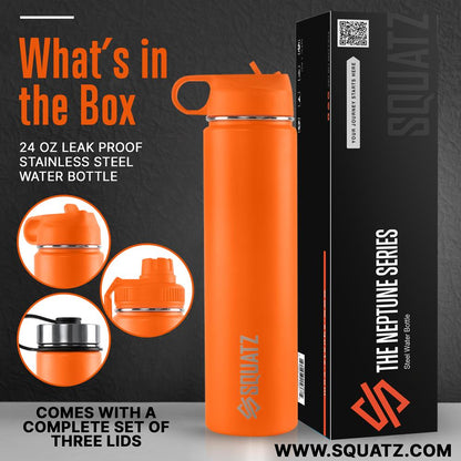 product image number 2 for SQUATZ 24 Oz Stainless Steel Water Bottle