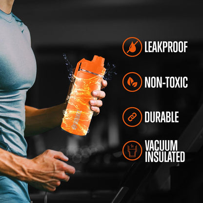 product image number 5 for SQUATZ 40 Oz Stainless Steel Water Bottle